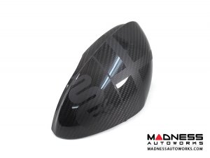 Alfa Romeo Giulia Mirror Covers - Carbon Fiber - Full Replacements - Alfa Romeo Theme